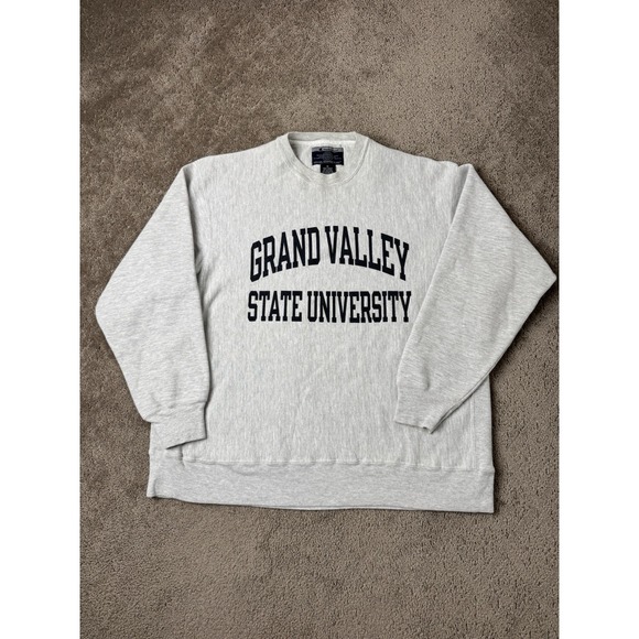 Vintage Mens Sweatshirt 00' Champion GRAND VALLEY STATE UNIVERSITY Size XL